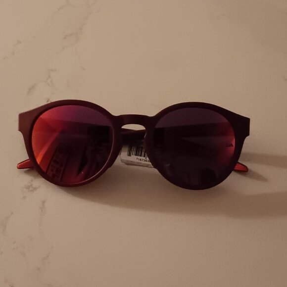 UNDER ARMOUR Sunglasses Infinity Matte Cardinal Burgundy Frame Mirrored Lens NEW - Picture 3 of 8